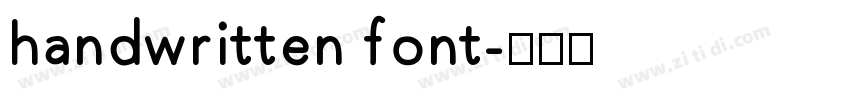 handwritten font字体转换